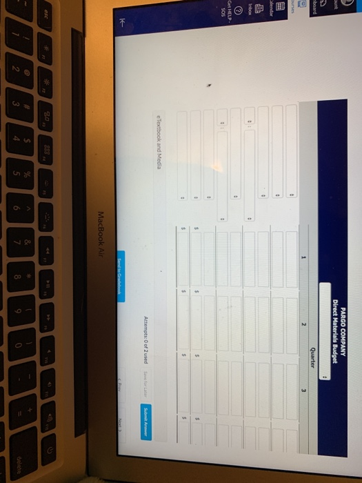 budgets are as follows. Sales Sales for the year are expected to