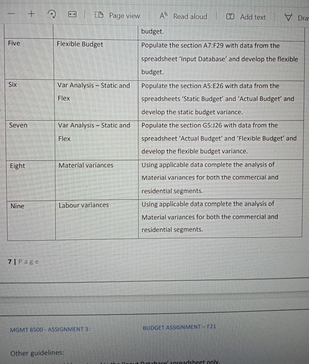 content you are being assessed on, appears in Chapter 7 and Chapter