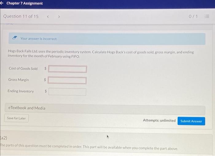Show Attempt History Current Attempt in Progress The following information relates to