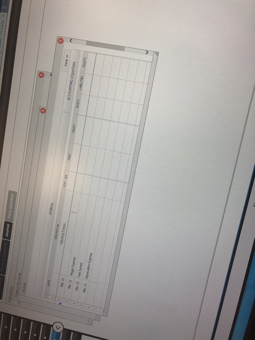 Instructions On March 31, the following data were accumulated to assist the