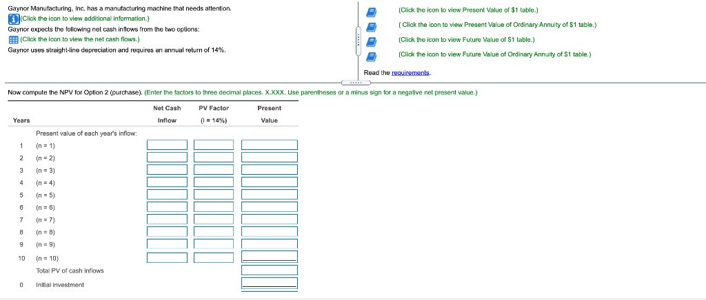 inflows from the two options: (Click the icon to view the net