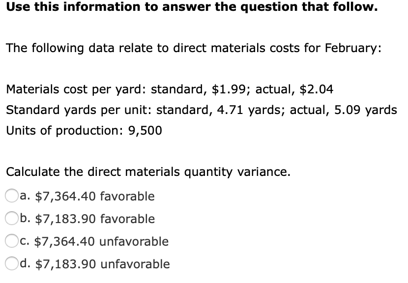 Use this information to answer the question that follow. The following