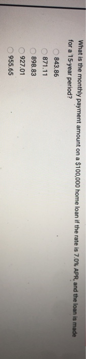  please answer all 4 mulitple choice questions What is the monthly