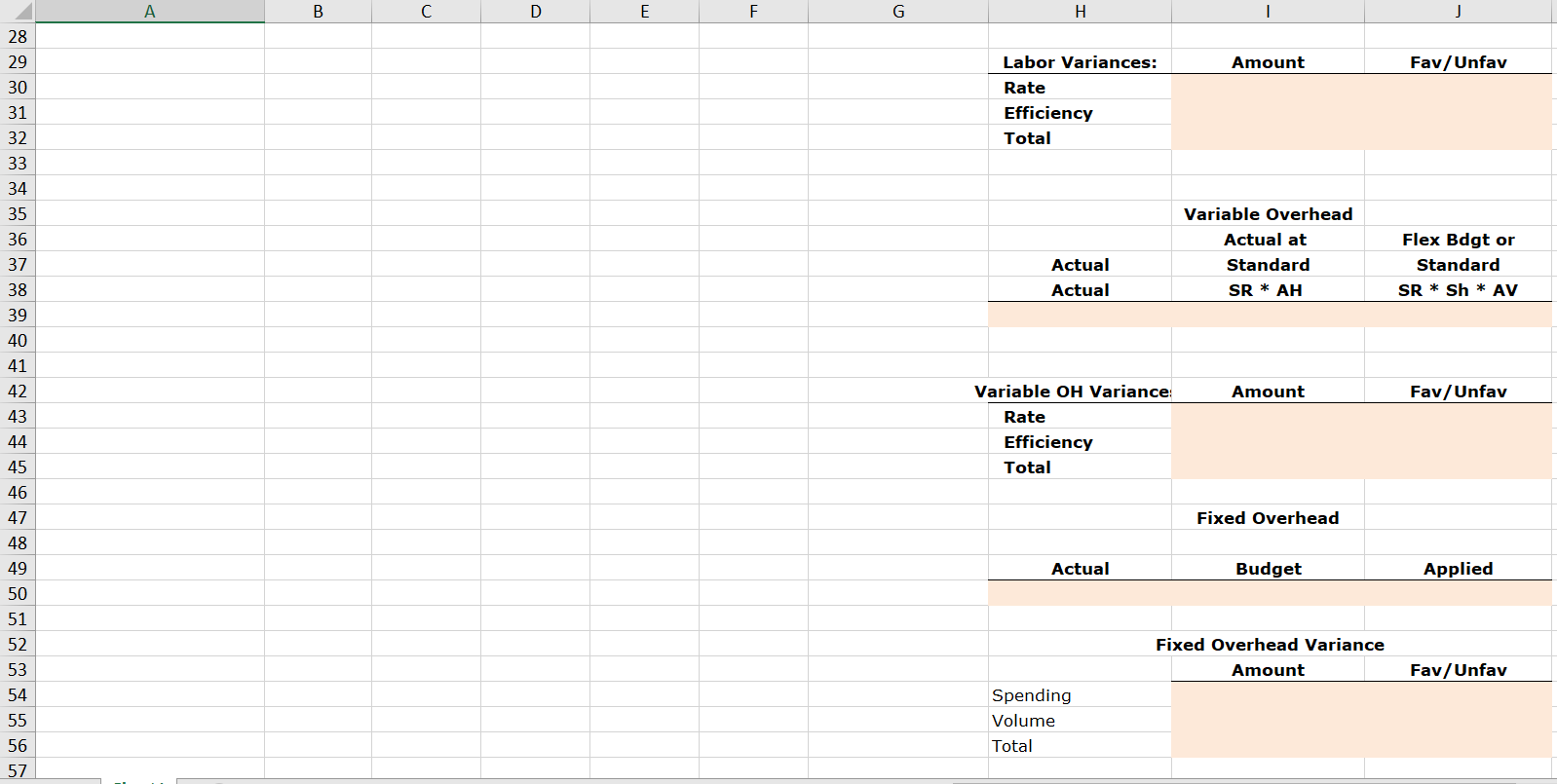 information follows: Standard Quantity Standard Price (Rate) Standard Unit Cost Direct materials