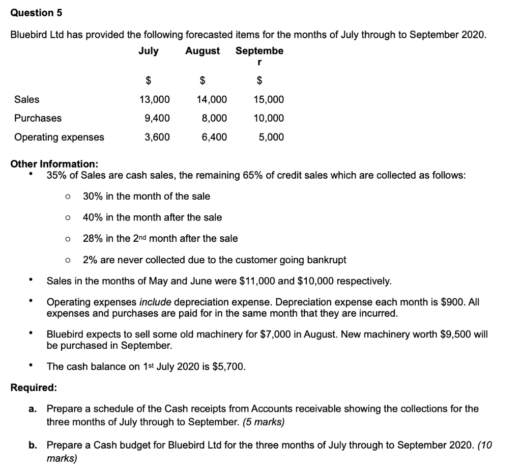 Please answer Question 5b. Please write in this format (see below as