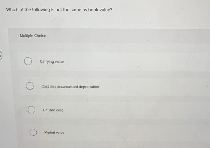 allocation method, not a valuation method. True or False Which of the