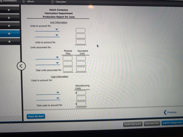 a product that passes through three processes: Fabrication, Assembly, and Finishing. All