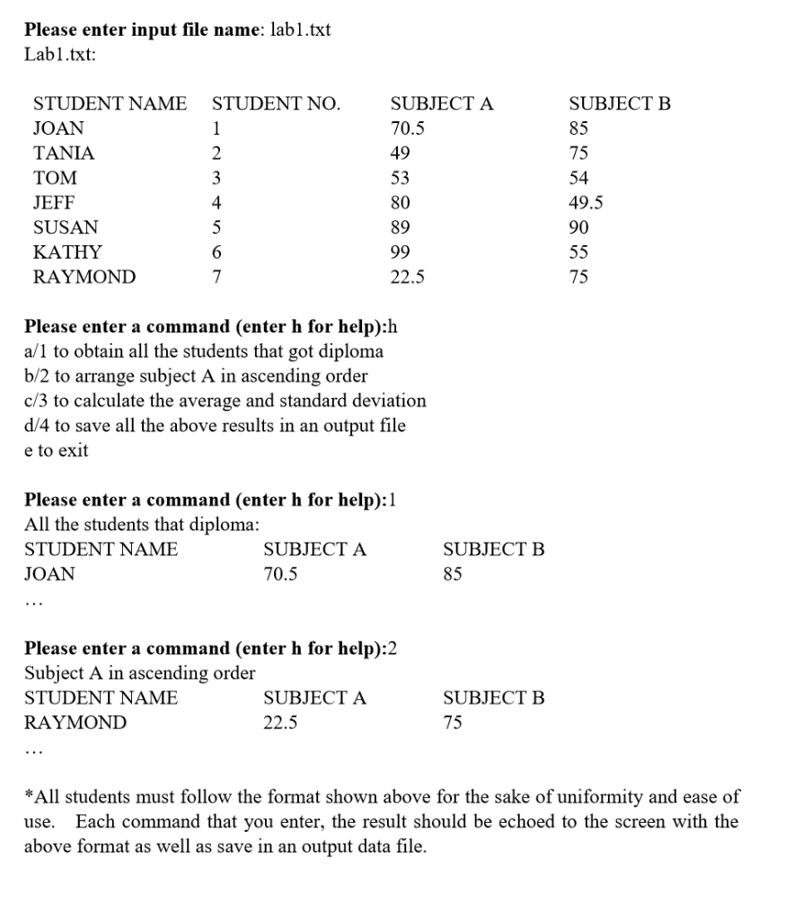 Program in C. Can you explain with good comments Seven students are