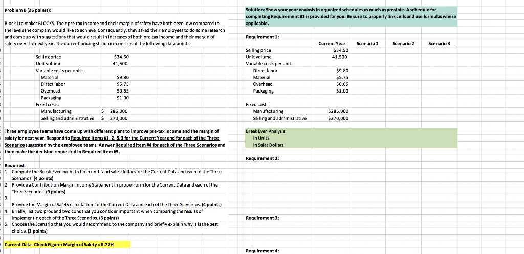  Please help me solve this Problem B (26 points Solution: Show