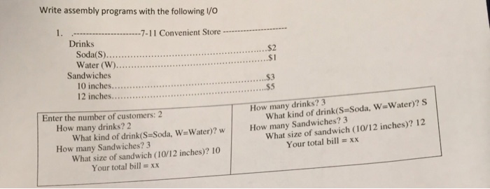  Please program it in Assembly language Write assembly programs with the