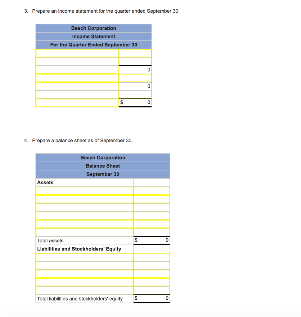 be $330,000, $350,000, $340,000, and $360,000, respectively. 2. All sales are on