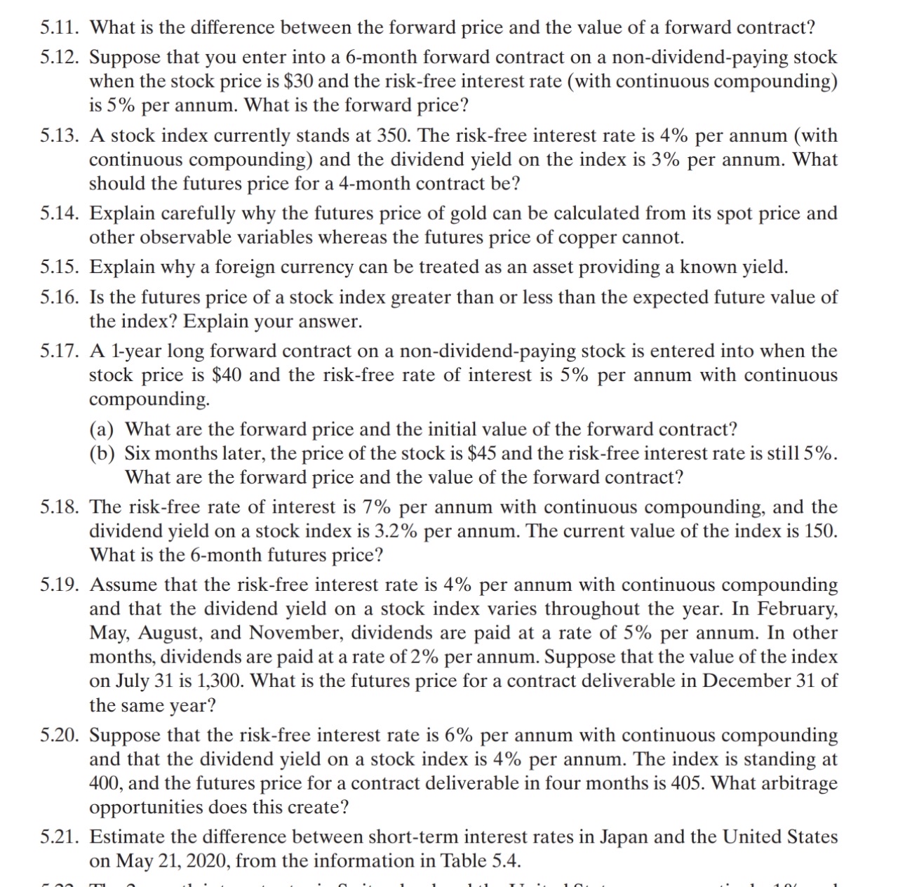 5.11. What is the difference between the forward price and the