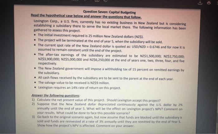 need help capital budget we can do it not in excel sheet