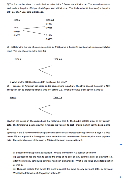 The first number at each node in the fee below is