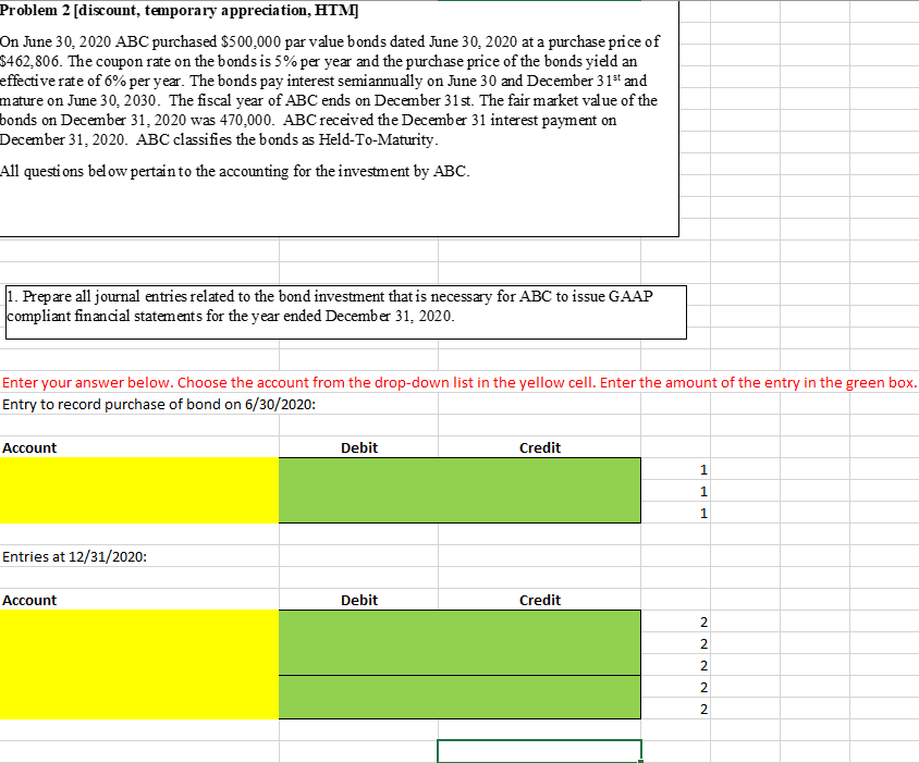 Help im very lost Problem 2 [discount, temporary appreciation, HTM] On June