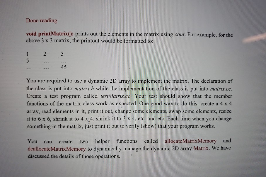 of integers. Such a matrix is called a square matrix. Note: An
