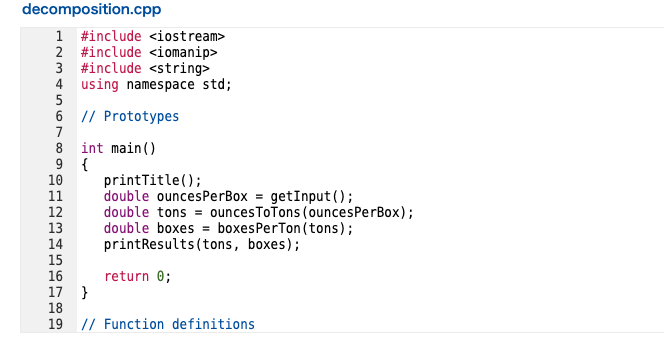  decomposition.cpp Test 1 Input: 10.5 Actual Expected Cereal Box Calculator Enter