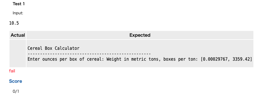 ounces per box of cereal: Weight in metric tons, boxes per ton: