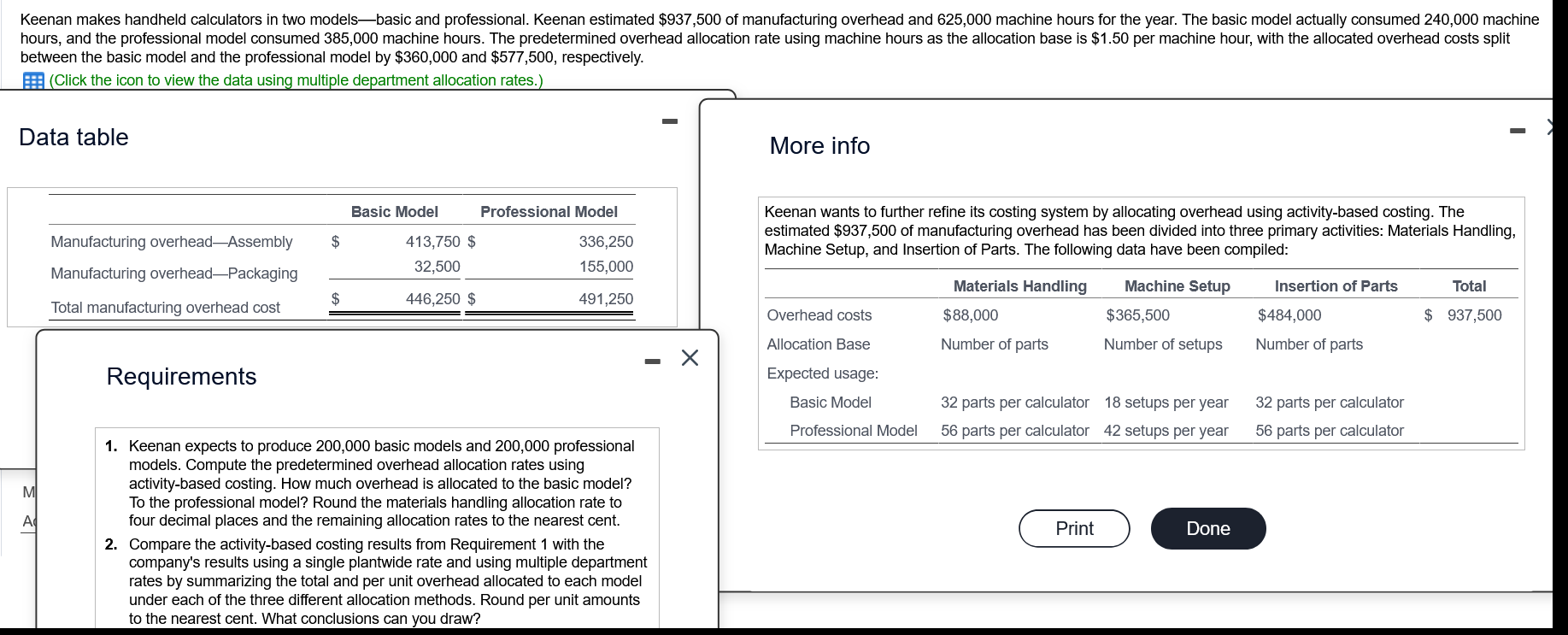 PLEASE INCLUDE CALCULATIONS ON HOW EACH ANSWER WAS SOLVED, THANK YOU basic