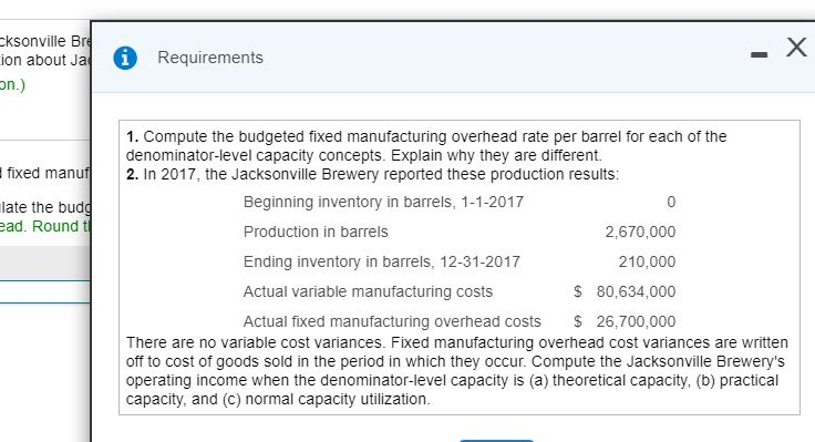 the informa per barrel. Peter Bryant, Castle Lager's Budgeted Fixed Days of