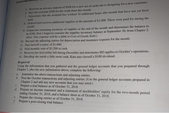 the Serial Problem: Kate's Cards from Chapters 1 and 2.) SP3. Getting