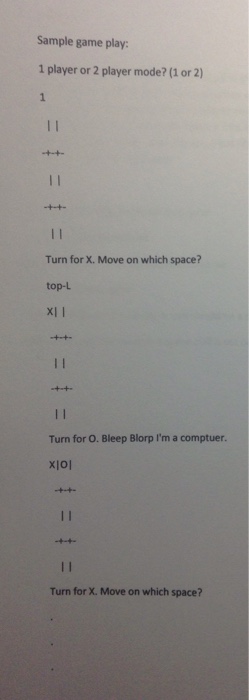 5 create a complete tic-tac-toe game. The game should be able to