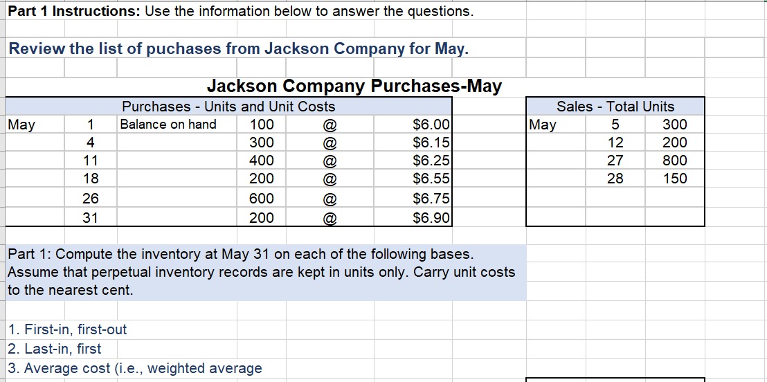 kindly help me asap,i will rate you Part 1 Instructions: Use the