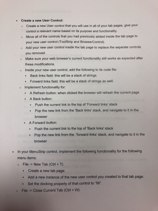 c#. Follow all the instructions steps and Show all your work. Instructions: