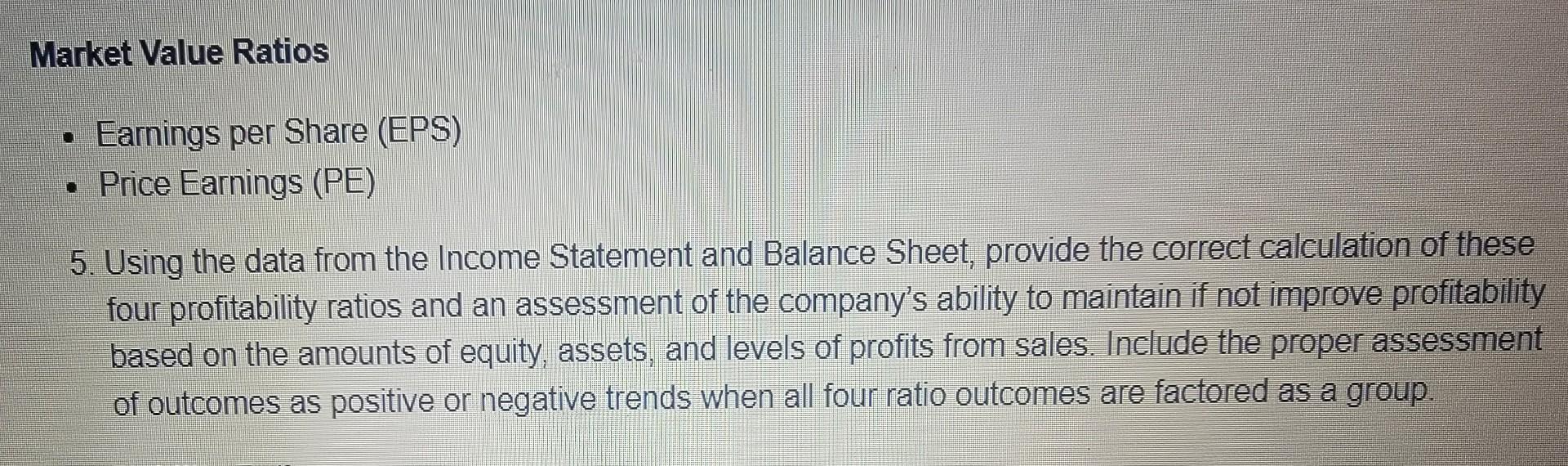 - Earnings per Share (EPS) - Price Earnings (PE) 5. Using the