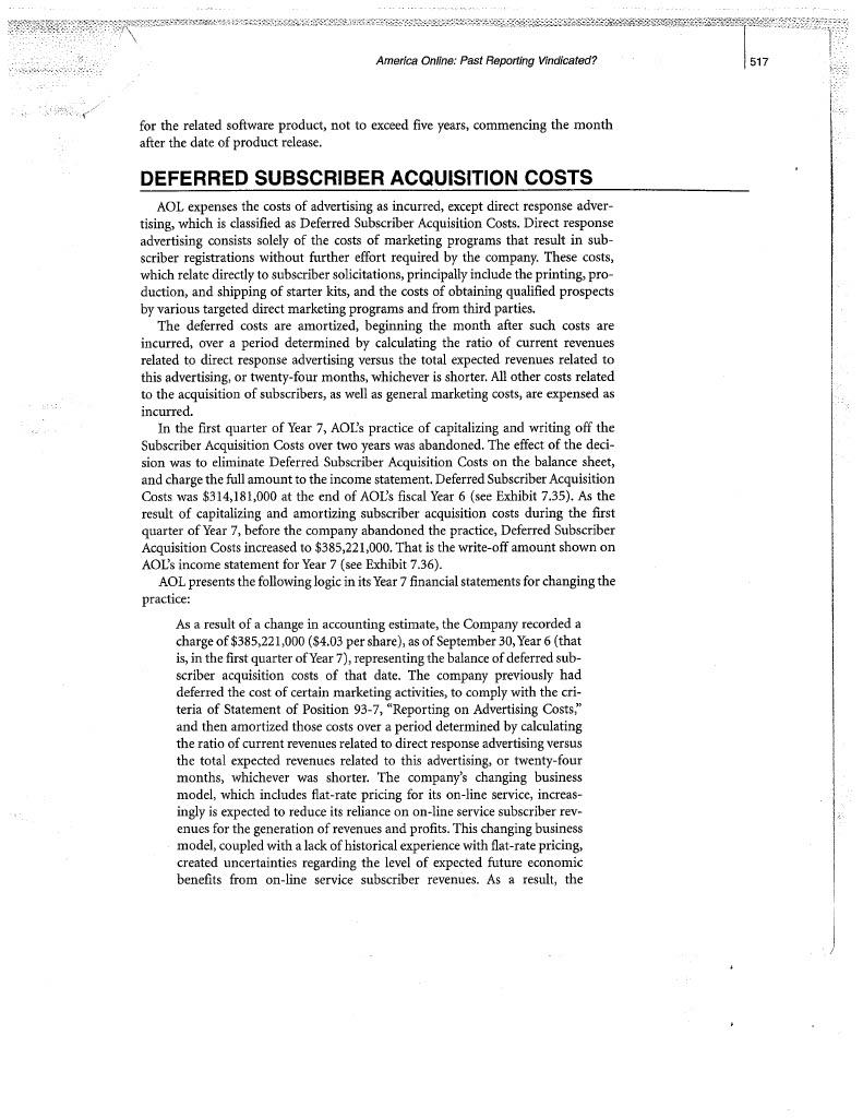 AOL audit and AOL pitched to you it In years 8 and