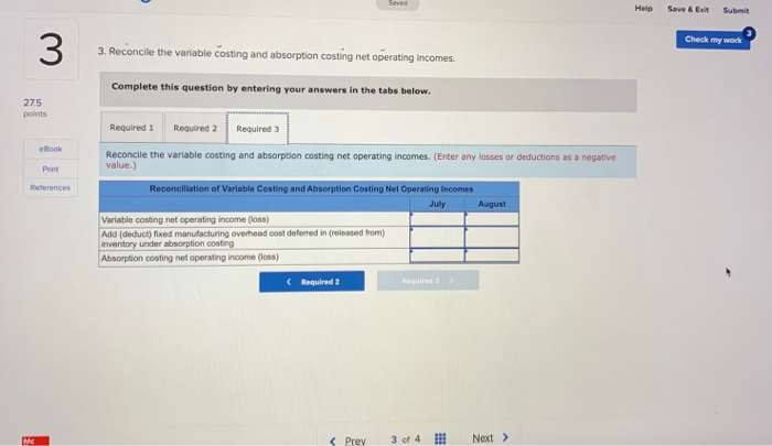 By examining sales and cost records, you have determined the following: a.