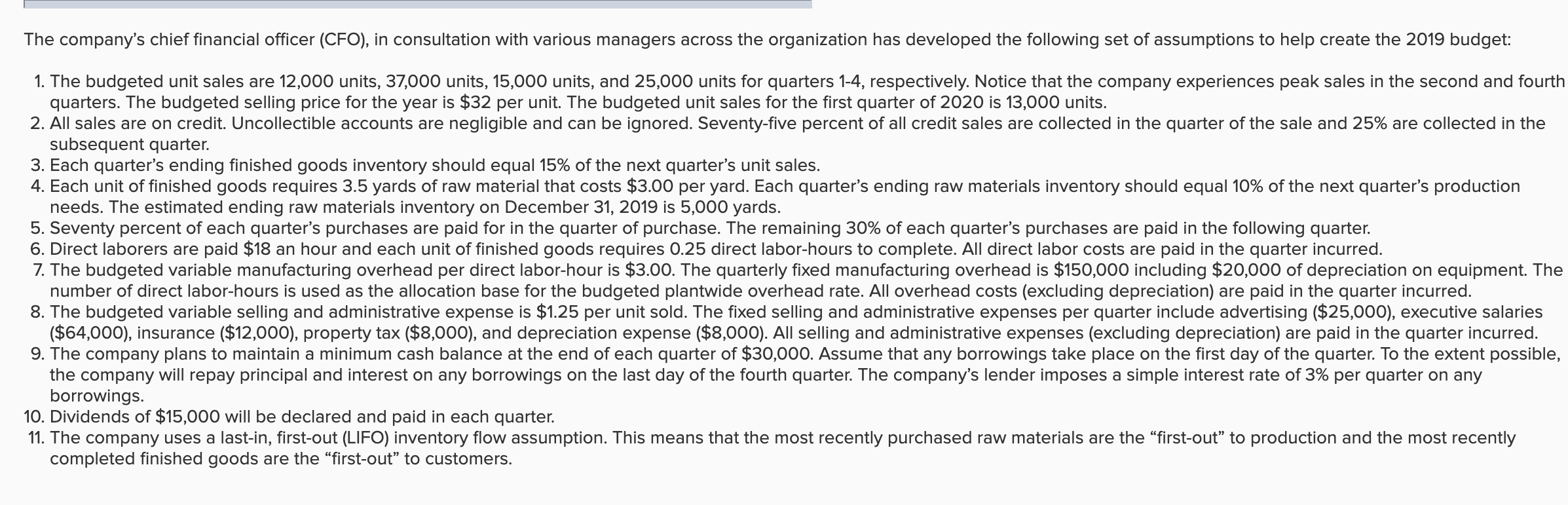 production, and #10 finished goods inventory, please. I have uploaded everything that