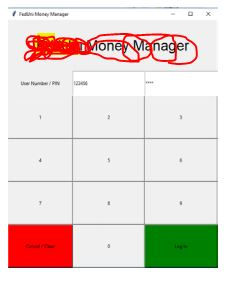 GUI that simulates a simple money manager. This tool is used to
