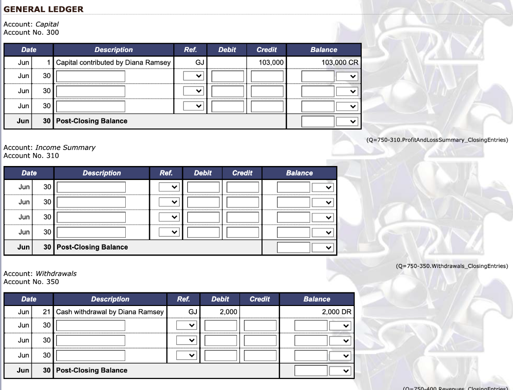 the general journal and then post them to the general ledger accounts.