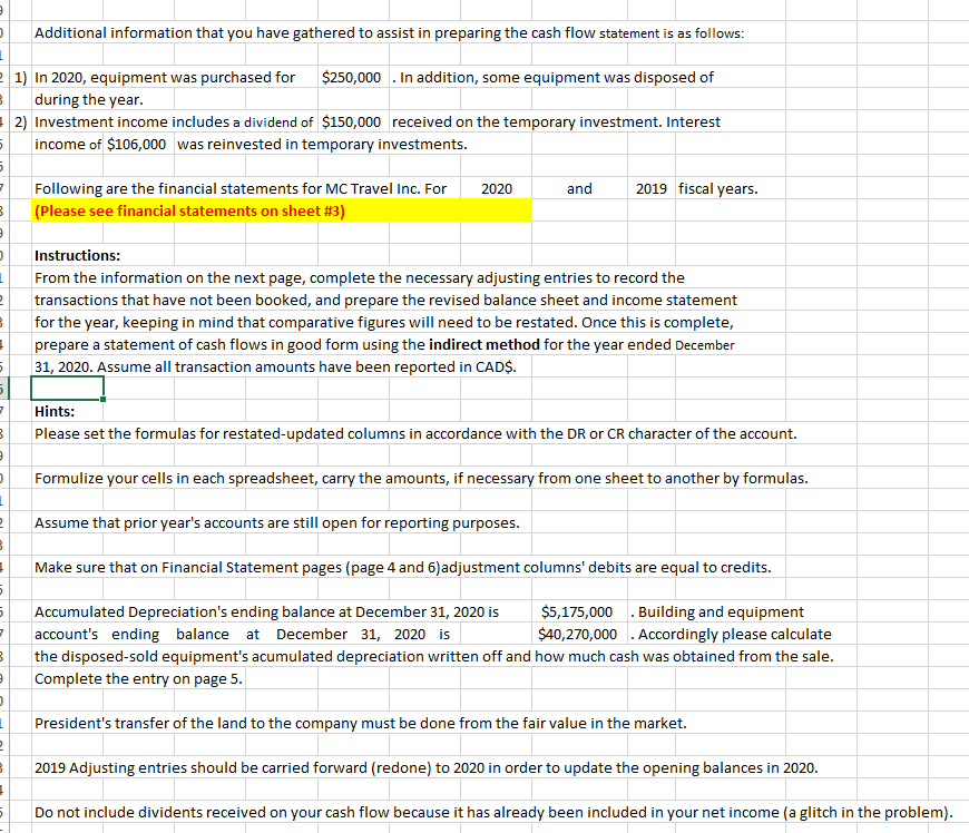 of solution requires indirect method. During 2020, you were hired as the