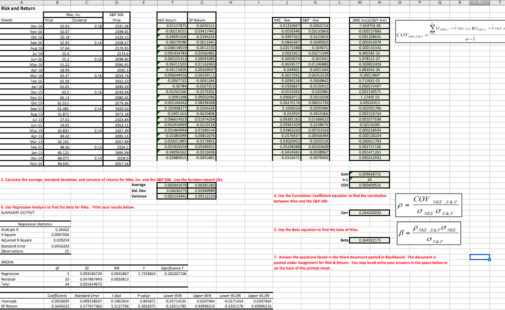 I only need the answer for Question 7 Use the Excel Template