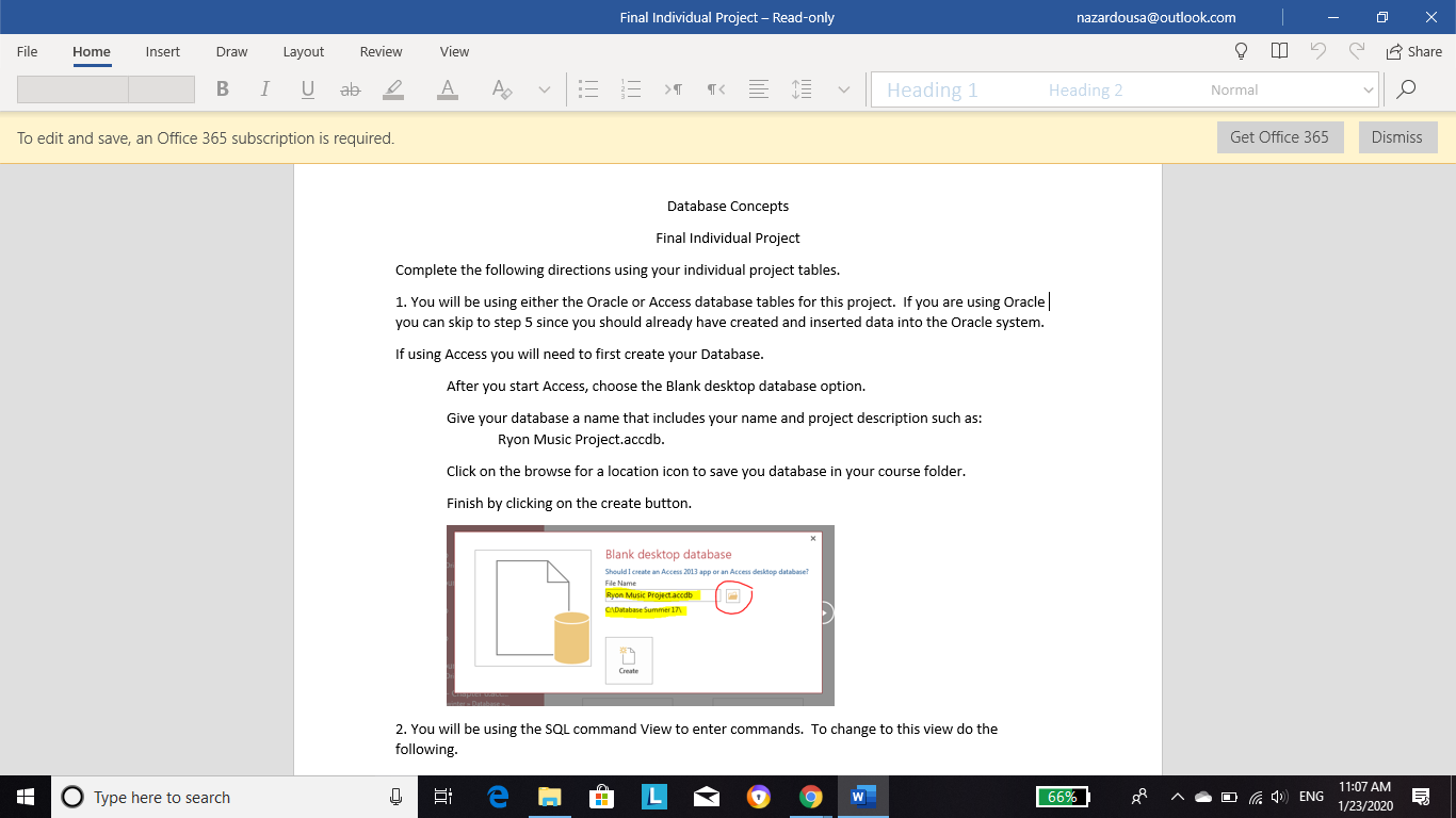  Final Individual Project - Read-only X Share File Home Insert Draw