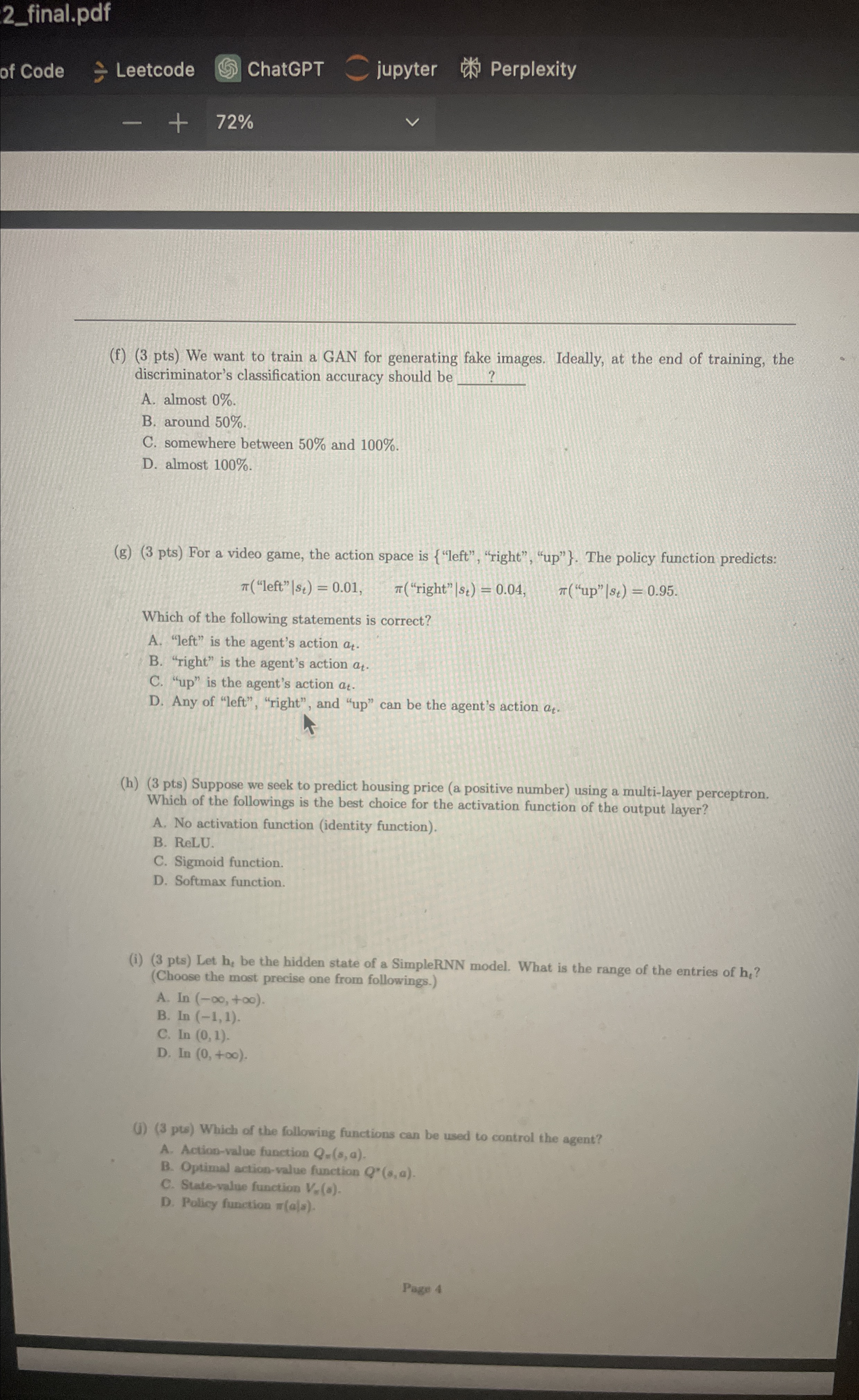  2_final.pdf of Code Leetcode ChatGPT jupyter Perplexity 72% (f)(3 pts) We