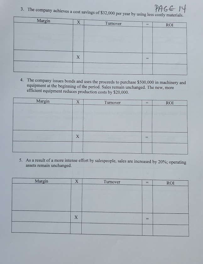 Hawkins Company for last year is given below: PAGE 13 Sales Variable