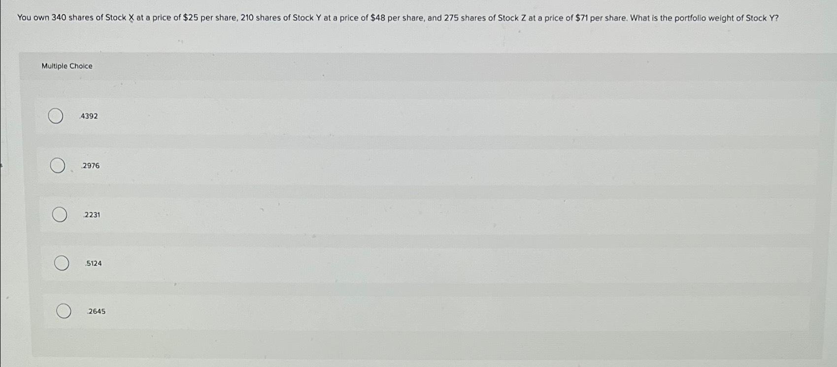  Multiple Choice 4392 2976 2231 .5124 2645 