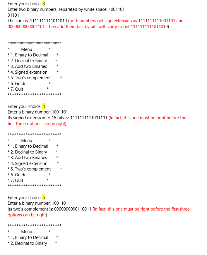 the decimal integer that is represented by s in two's complement string