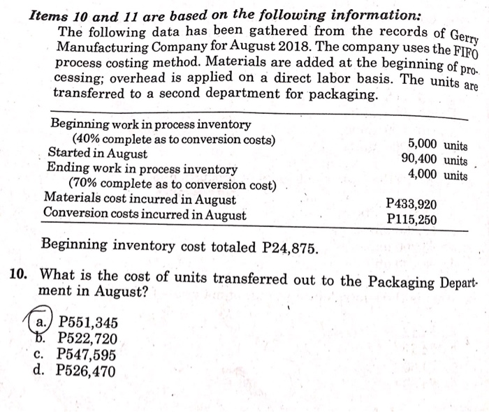 solve and show your solution Items 10 and 11 are based