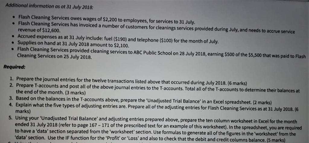 FROM 1 TO 5 INDICATING EVERY S.NO Question 1 [30 marks] Preparation
