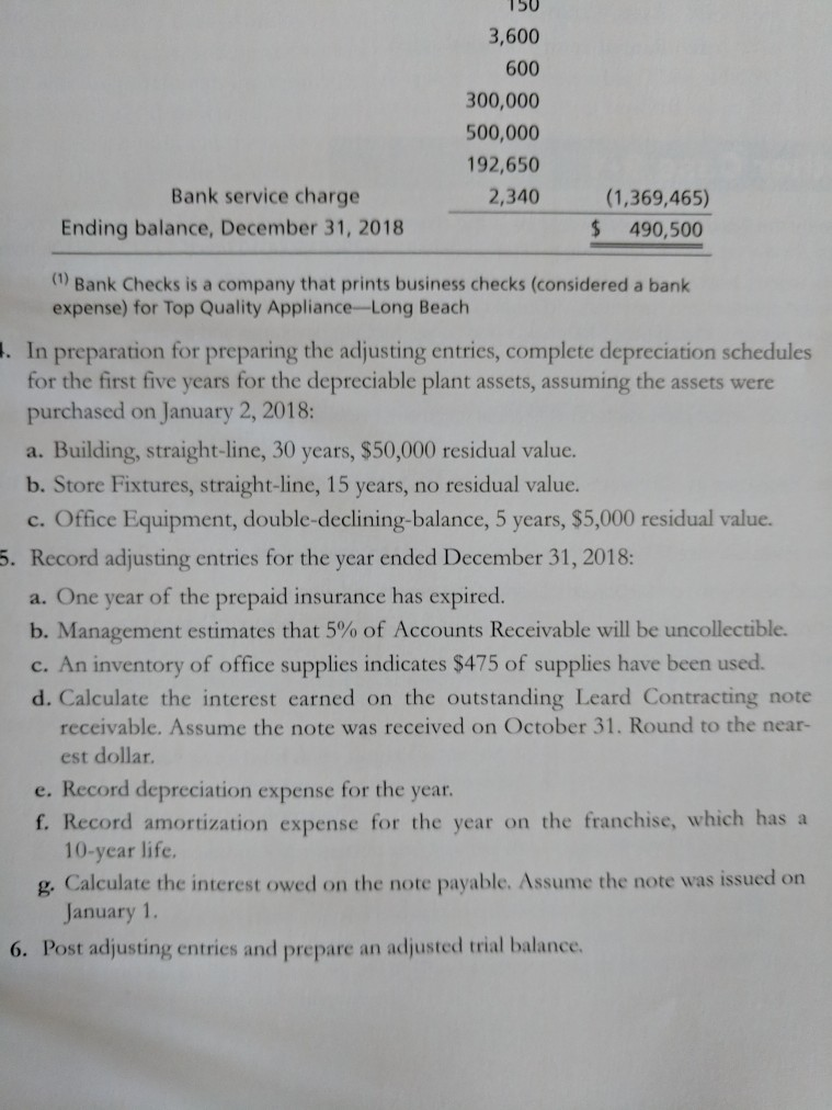 new homes Following is the chart of accounts for Top Quality Appliance-Long