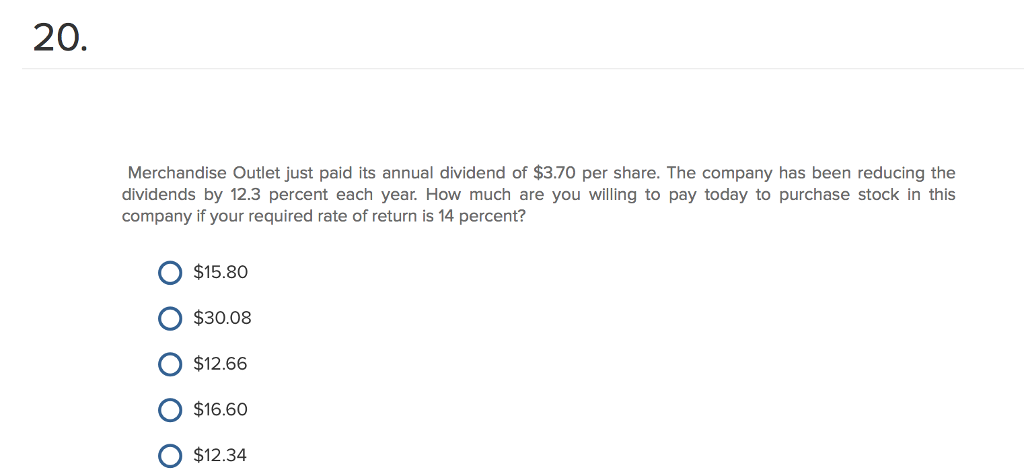 dividends. The first dividend will be paid next year in the amount