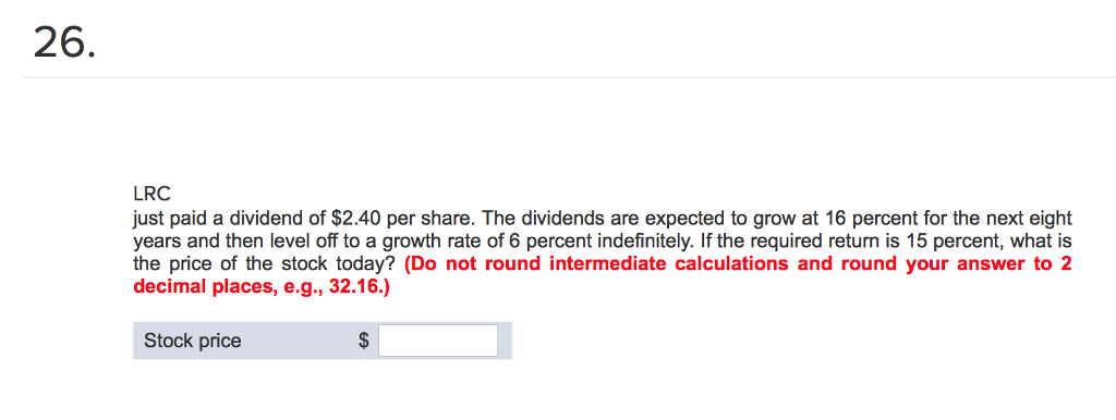 $0.81 a share annually for the following three years, respectively. After that,