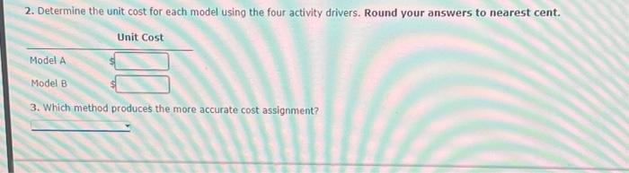 the following overhead activities, costs, and activity drivers for the coming year: