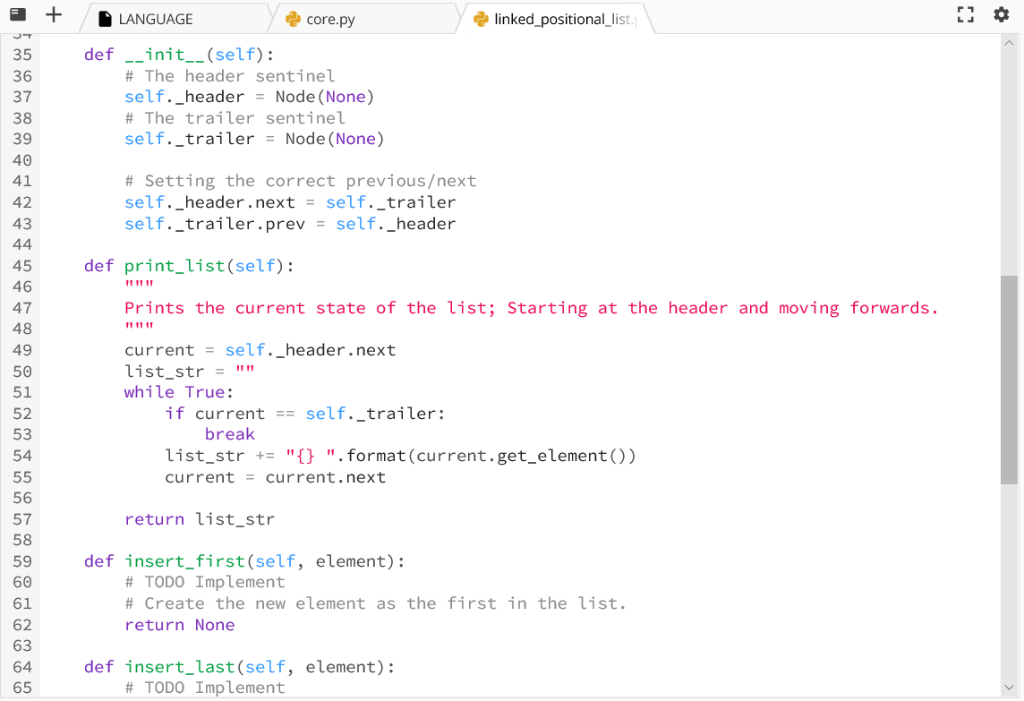 list. Insert Last - Insert's an element at the end of the