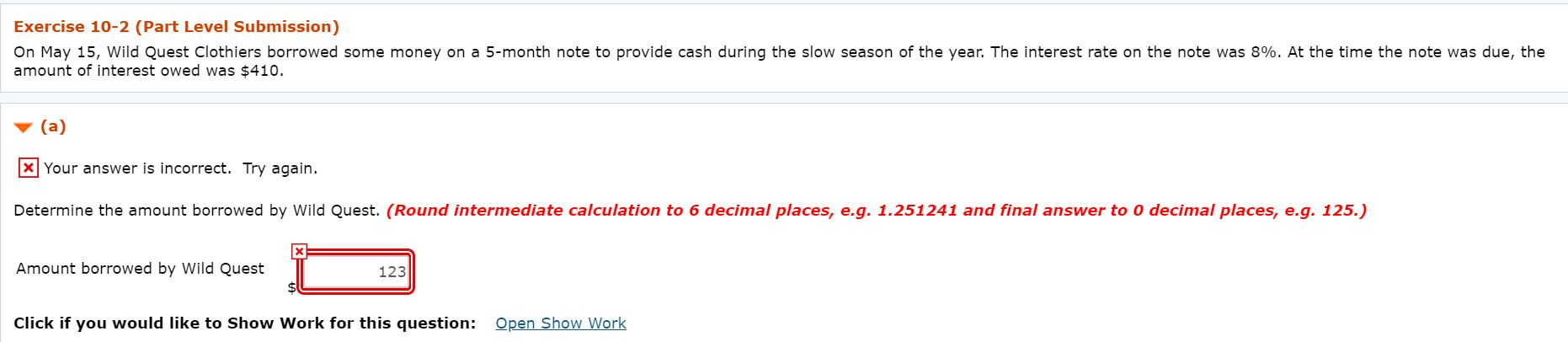Exercise 10-2 (Part Level Submission) On May 15, Wild Quest Clothiers
