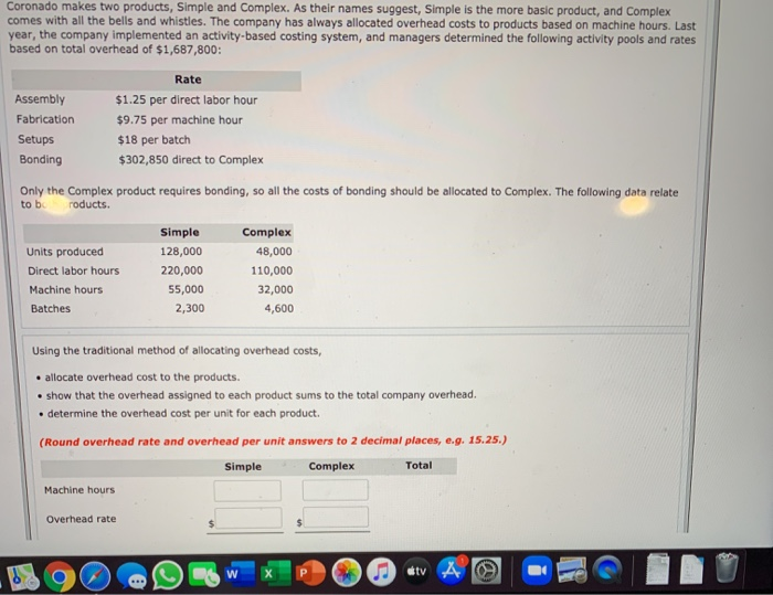  Coronado makes two products, Simple and complex. As their names suggest,